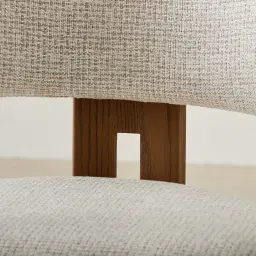 Desmond Dove Grey Fabric Dining Chair - Dark Brown Ash Legs