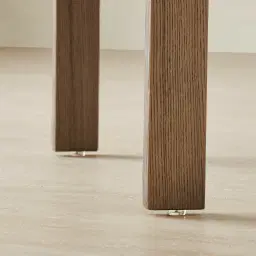 Desmond Sand Beige Vegan Leather Dining Chair - Medium Brown Ash Legs