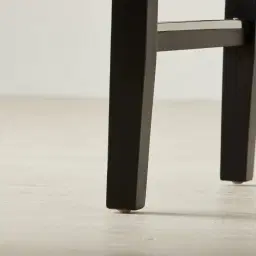 Camille III Black Vegan Leather Bar Stool