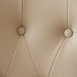 Viktor II Cream Vegan Leather Bar Stool - Gold Lionhead Handle 