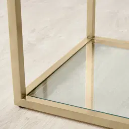 Tinsley Brushed Champagne Gold Stainless Steel Entertainment Unit