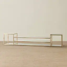 Tinsley Brushed Champagne Gold Stainless Steel Entertainment Unit