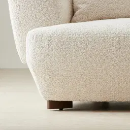 Antonella Stone Cream 3-Seater Woven Fabric Sofa