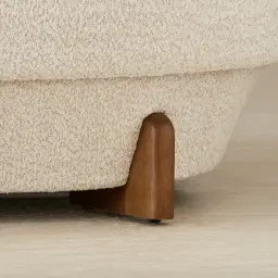 Antonella Stone Cream 3-Seater Woven Fabric Sofa