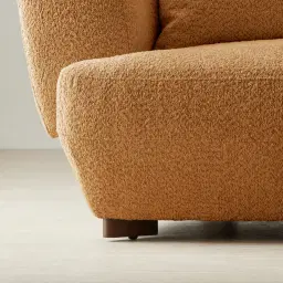 Antonella Vintage Mustard 3-Seater Woven Fabric Sofa