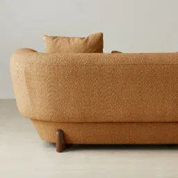 Antonella Vintage Mustard 3-Seater Woven Fabric Sofa