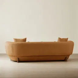 Antonella Vintage Mustard 3-Seater Woven Fabric Sofa