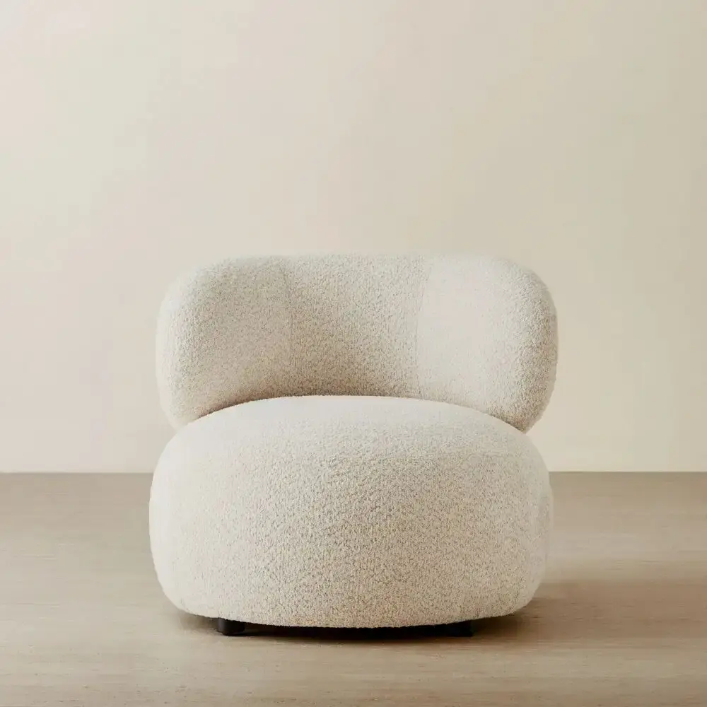 Brayden Stone Cream Woven Fabric Occasional Chair
