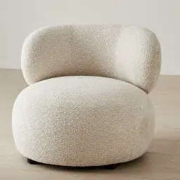 Brayden Stone Cream Woven Fabric Occasional Chair