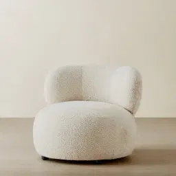 Brayden Stone Cream Woven Fabric Occasional Chair