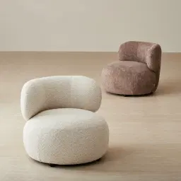 Brayden Stone Cream Woven Fabric Occasional Chair