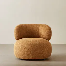 Brayden Vintage Mustard Woven Fabric Occasional Chair