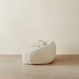 Elianna Atlas Cream 3-Seater Chenille Fabric Sofa