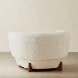 Antonella Stone Cream Woven Fabric Occasional Chair