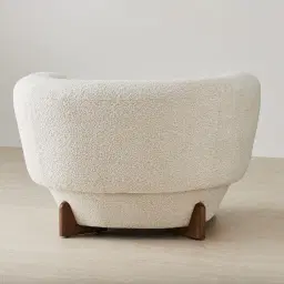 Antonella Stone Cream Woven Fabric Occasional Chair