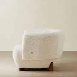 Antonella Stone Cream Woven Fabric Occasional Chair