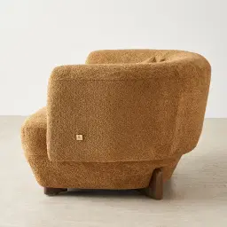 Antonella Vintage Mustard Woven Fabric Occasional Chair