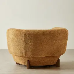 Antonella Vintage Mustard Woven Fabric Occasional Chair