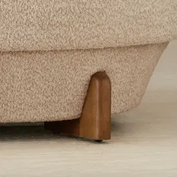 Antonella Mid Beige 3-Seater Woven Fabric Sofa