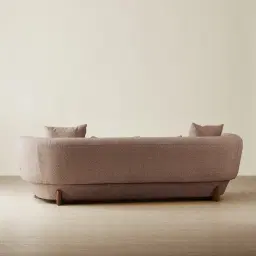 Antonella Warm Taupe 3-Seater Woven Fabric Sofa	