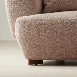 Antonella Warm Taupe 3-Seater Woven Fabric Sofa	