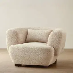 Antonella Mid Beige Woven Fabric Occasional Chair