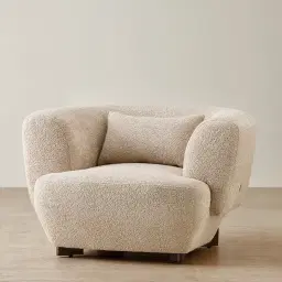 Antonella Mid Beige Woven Fabric Occasional Chair