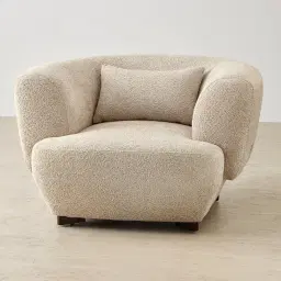 Antonella Mid Beige Woven Fabric Occasional Chair