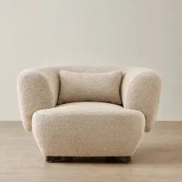 Antonella Mid Beige Woven Fabric Occasional Chair