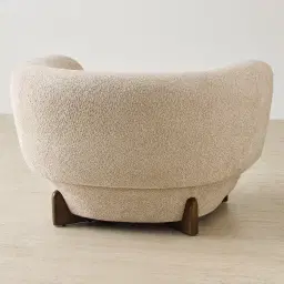 Antonella Mid Beige Woven Fabric Occasional Chair