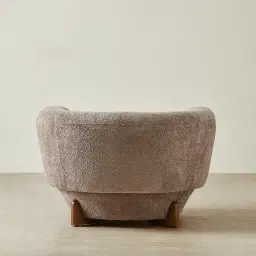 Antonella Warm Taupe Woven Fabric Occasional Chair