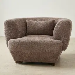 Antonella Warm Taupe Woven Fabric Occasional Chair