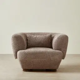 Antonella Warm Taupe Woven Fabric Occasional Chair