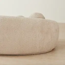 Elianna Mid Beige 3-Seater Woven Fabric Sofa