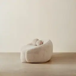 Elianna Mid Beige 3-Seater Woven Fabric Sofa