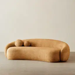 Elianna Vintage Mustard 3-Seater Woven Fabric Sofa