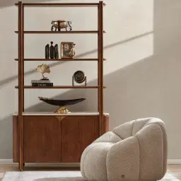 Phylis III Stone Cream Woven Fabric Swivel Occasional Chair