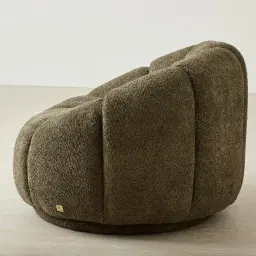 Phylis III Winter Moss Woven Fabric Swivel Occasional Chair