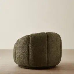 Phylis III Winter Moss Woven Fabric Swivel Occasional Chair