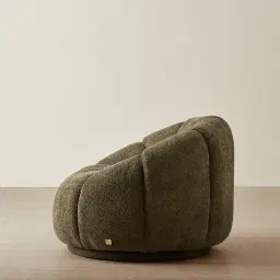 Phylis III Winter Moss Woven Fabric Swivel Occasional Chair