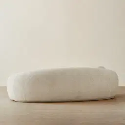 Elianna Stone Cream 3-Seater Woven Fabric Sofa