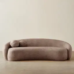 Elianna Warm Taupe 3-Seater Woven Fabric Sofa