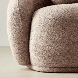 Elianna Warm Taupe 3-Seater Woven Fabric Sofa