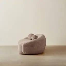 Elianna Warm Taupe 3-Seater Woven Fabric Sofa