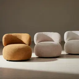 Brayden Mid Beige Woven Fabric Occasional Chair