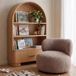 Brayden Warm Taupe Woven Fabric Occasional Chair