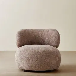 Brayden Warm Taupe Woven Fabric Occasional Chair