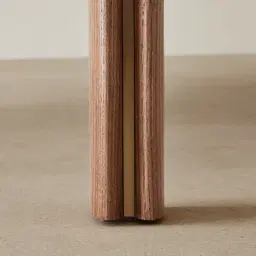 Portobello Pandora Brown Sintered Stone Top Dining Table - Toffee Brown Ash Legs 240x120cm