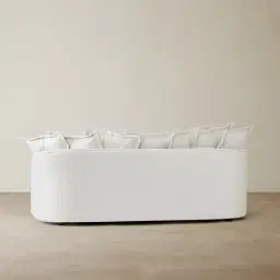 Sorrento II Arctic White Fabric 3 Seater Cloud Sofa