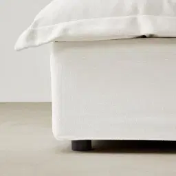 Sorrento II Arctic White Fabric 3 Seater Cloud Sofa